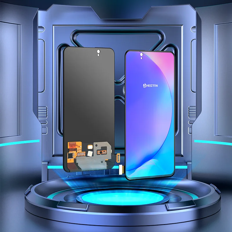 Mobile LCD display assembly shown from the front and rear