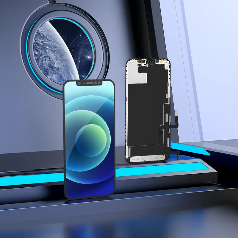 Front and rear structure of a mobile LCD display assembly